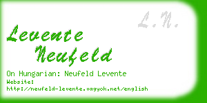 levente neufeld business card